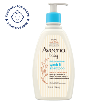 Aveeno Baby 美國 Daily Moisture 嬰兒天然燕麥沐浴洗髮露 532g (淺藍色) \\乾燥肌膚、敏感肌膚// [EXP: 2024.12]