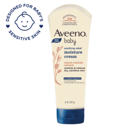 Aveeno Baby 美國 Soothing Relief 嬰兒舒緩滋養護膚霜 227g (深藍色) \\BB肌膚敏感、紅癢、乾性肌膚、敏感肌膚// [EXP: 2025.11.24]