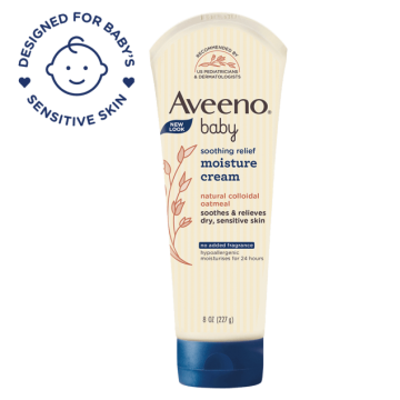 Aveeno Baby 美國 Soothing Relief 嬰兒舒緩滋養護膚霜 227g (深藍色) \\BB肌膚敏感、紅癢、乾性肌膚、敏感肌膚// [EXP: 2025.11.24]