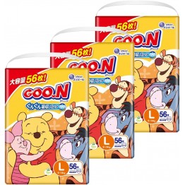 Goon 大王 x 日本DISNEY限定 學習褲 大碼 L 56片 (9~14kg) \\日本JUMBO版// ⭐原箱優惠x3包裝, 低至$95/包($1.70/片)⭐