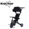 ⭐SALE⭐ Kids Star RIDER+ 7-IN-1 Foldable Trike ( Smoky ) For 10~60 months (22kg) | Quick Folding mechanism