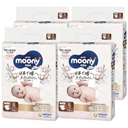 Moony NATURAL 有機棉 尿片 細碼 S 58片 (4~8kg) \\日本版// ⭐原箱優惠x4包裝, 低至$99/包 ($1.71/片)⭐ ||SALE一箱免運費|| 